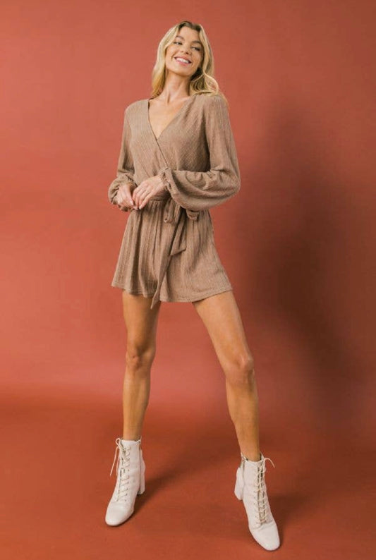Long Sleeve Knit Romper